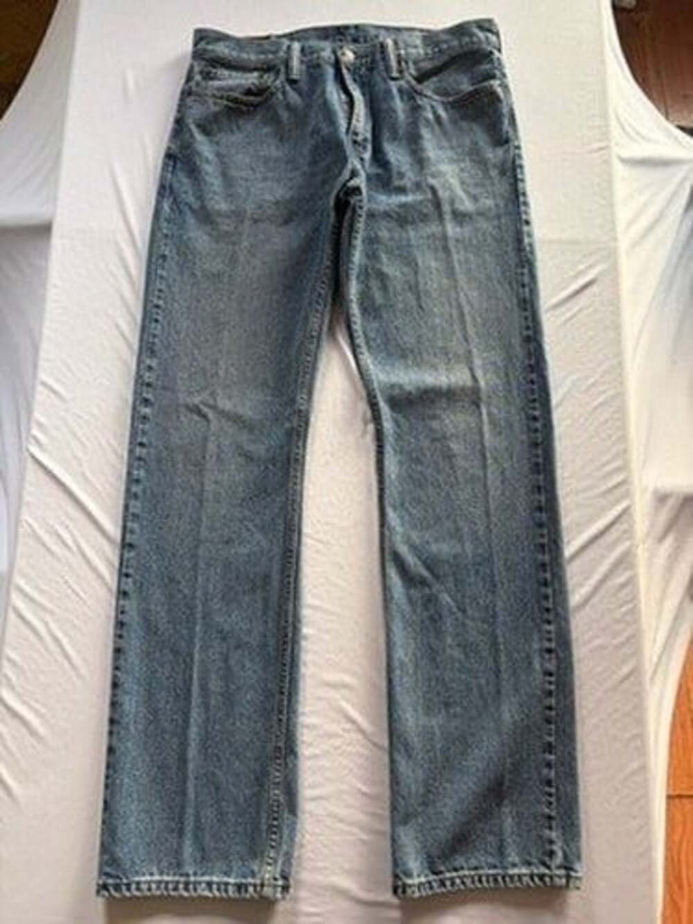 Levi's 514 Straight Leg Jeans Mens 33x34 Medium Wash Blue Denim Casual